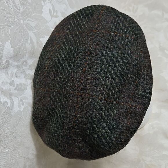 Kent Vintage Green Tweed Newsboy Cap Made in Italy - Picture 3 of 6
